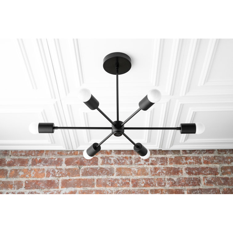 Oliver Malta 6Light MidCentury Modern Geometric Chandelier